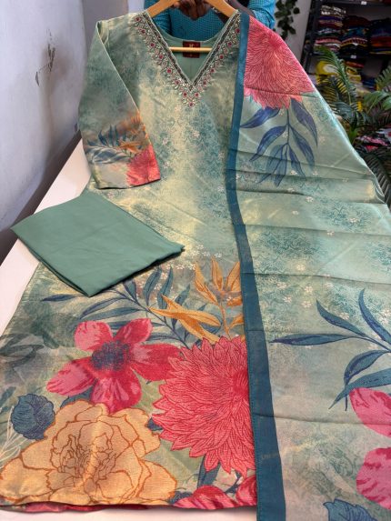 Premium Kurti With Pant & Dupatta Set