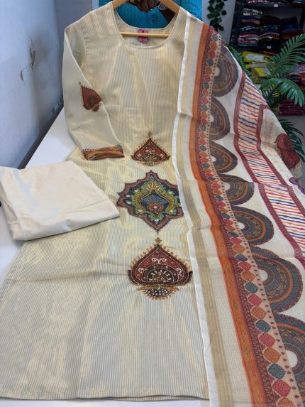 Premium Kurti With Pant & Dupatta Set