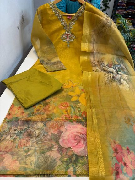 Premium Kurti With Pant & Dupatta Set