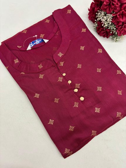 Festive Silk Side Open Kurti