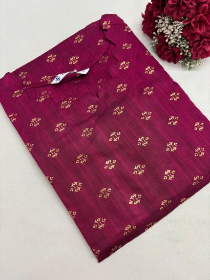 Festive Silk Side Open Kurti