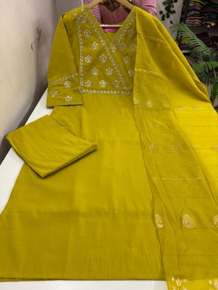 Kurti With Pant & Dupatta Set