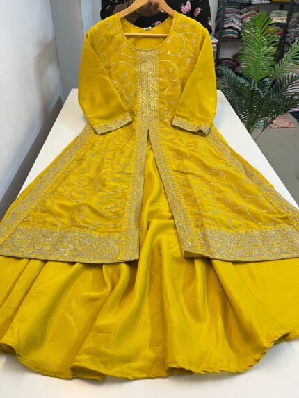 Vichitra Silk Umbrella Kurti