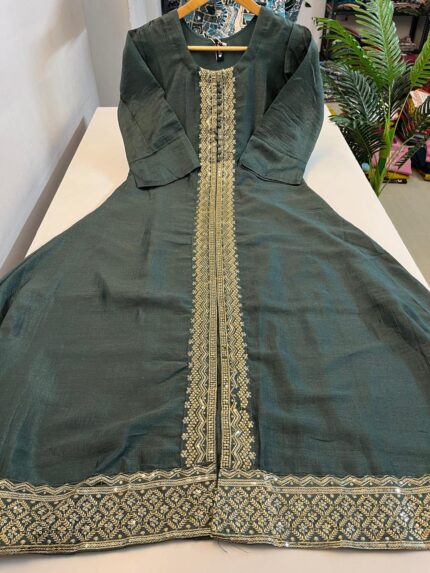 Vichitra Silk A Line Kurti