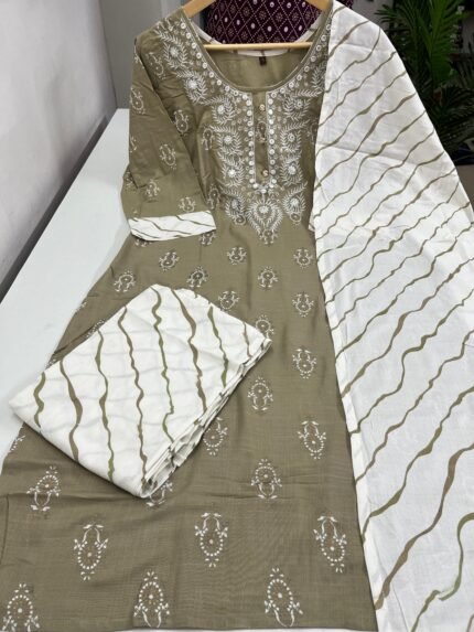 Kurti Bottom And Dupatta Set