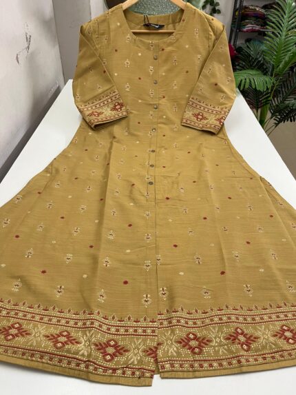 Silk Cotton A Line Kurti