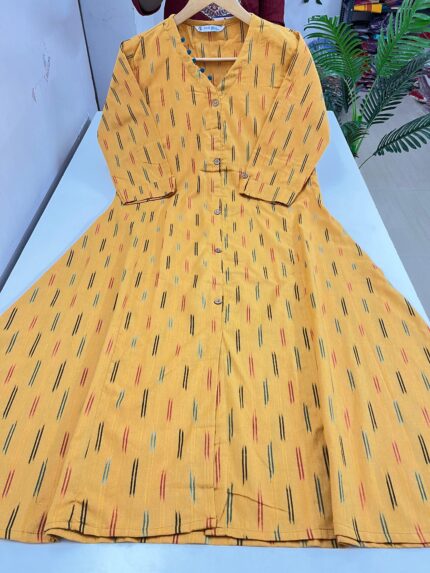 Pure Cotton A Line Kurti