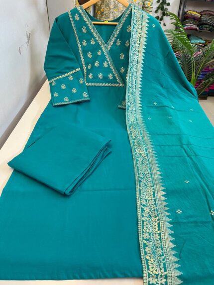 Kurti With Pant & Dupatta Set