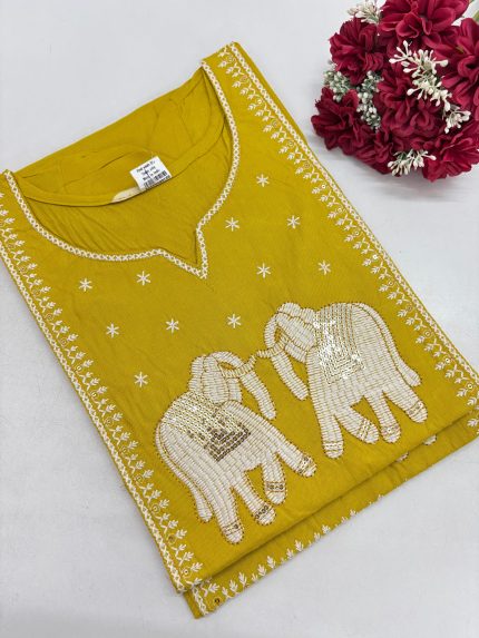 Elephant Design Rayon kurti