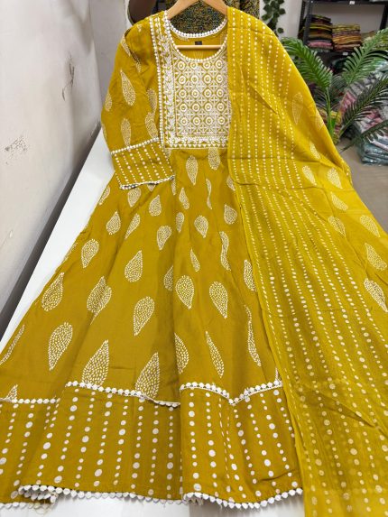 Anarkali Kurti With Dupatta Set