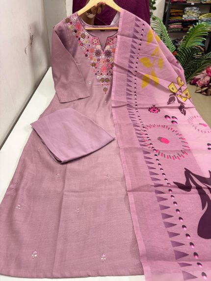 Kurti With Pant & Dupatta Set