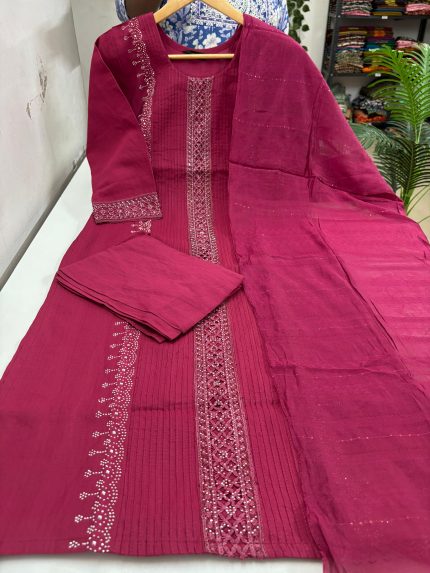 Premium Kurti With Pant & Dupatta Set