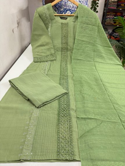 Premium Kurti With Pant & Dupatta Set