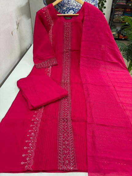 Premium Kurti With Pant & Dupatta Set