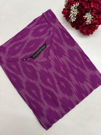 Handloom Ikkat Cotton Kurti