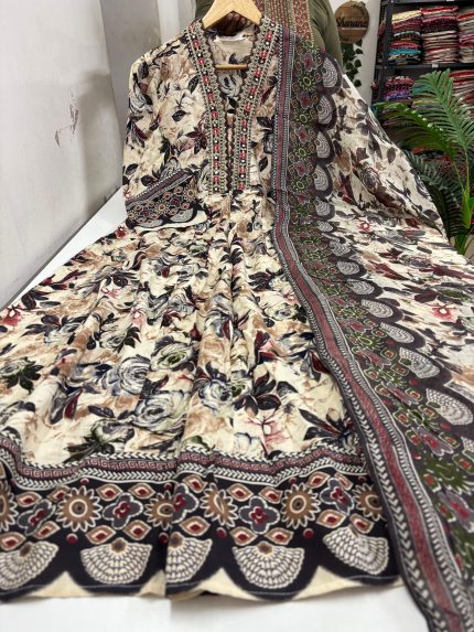 Anarkali kurti With Dupatta Set