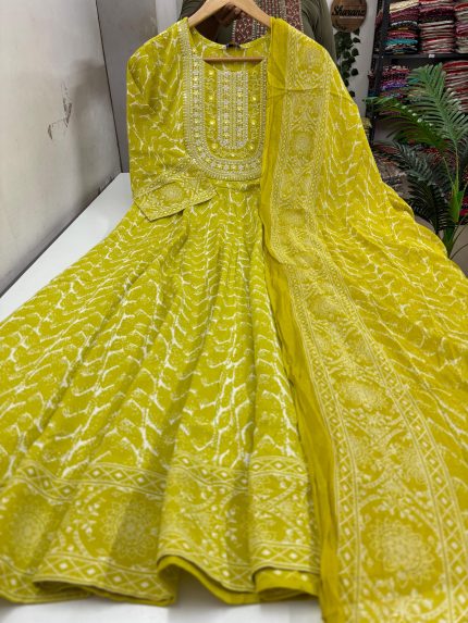 Anarkali kurti With Dupatta Set