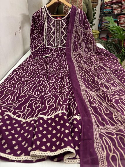 Anarkali kurti With Dupatta Set
