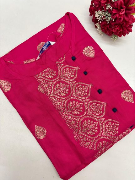 Office Wear Rayon Embroidery Kurti