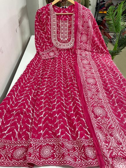 Anarkali kurti With Dupatta Set