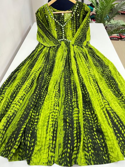 Tie & Dye Rayon Aliya Cut Kurti