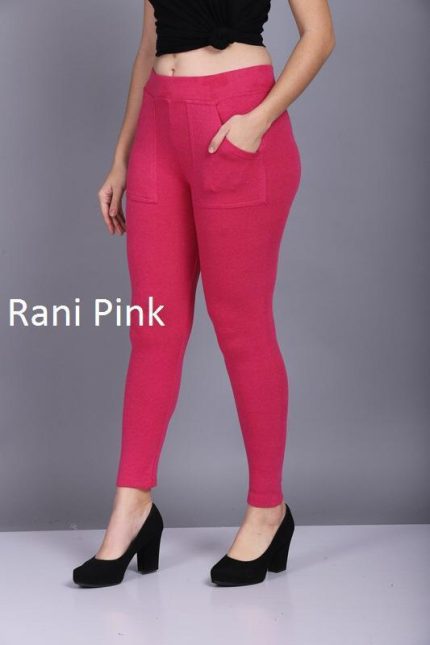 Plus size Pocket Jeggings - RANI PINK