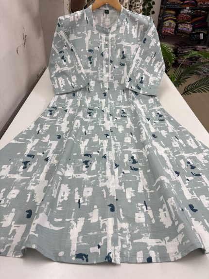 Linen Cotton Aline Kurti