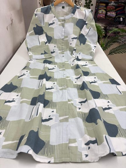 Linen Cotton Aline Kurti