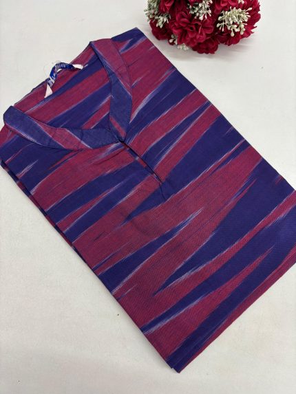 Ikkat Cotton Kurti