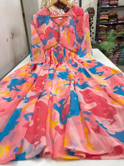 Georgette Alia Cut Frock