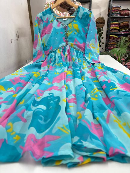 Georgette Alia Cut Frock