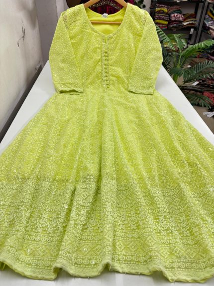 Georgette ChikanKari Frock