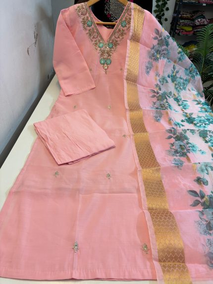 Kurti With Pant & Dupatta Set