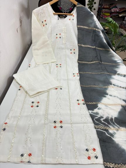 Kurti With Pant & Dupatta Set