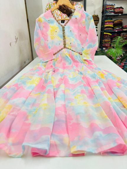 Georgette Alia Cut Frock