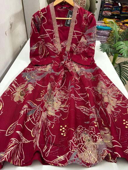 Vatican Silk A Line Umbrella Kurti