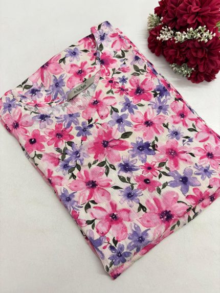 Wrinkle Rayon Side Open Kurti