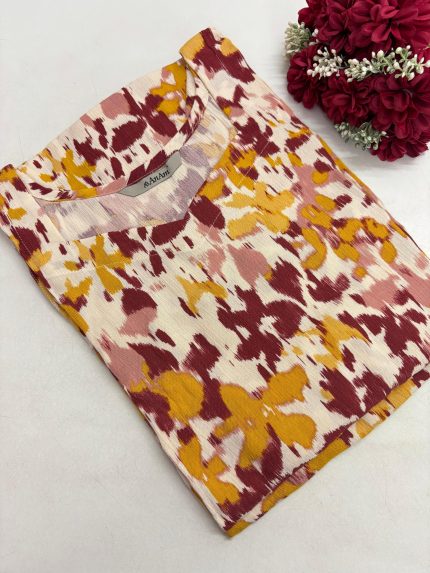 Wrinkle Rayon Side Open Kurti