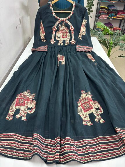 Full Length Chiffon Maxi- Dark Bottle Green